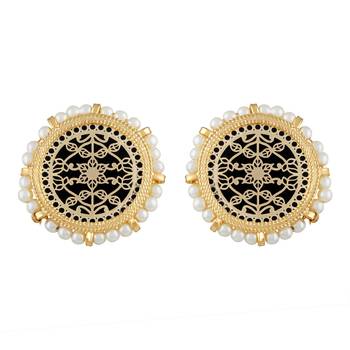 Ethnic Gold Plated Stud Earring For Women 1