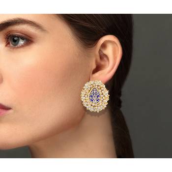 Ethnic Gold Plated Stud Earring For Women 1