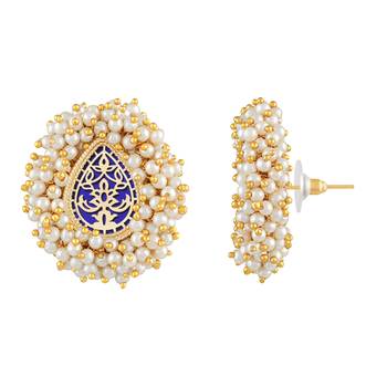 Ethnic Gold Plated Stud Earring For Women 3