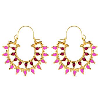 Pretty Gold Plated Hoop Earring For Women 1