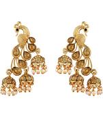 Fancy Gold Kundan Gold Plated Jhumki Earring For Women