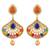 Pretty Multy Color Kundan Gold Plated Dangle Earring For Women