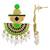Charming White Stone Gold Plated Dangle Earring For Women