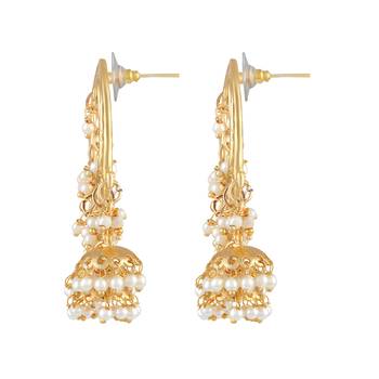 Modern Gold Plated Jhumki Earring For Women 2