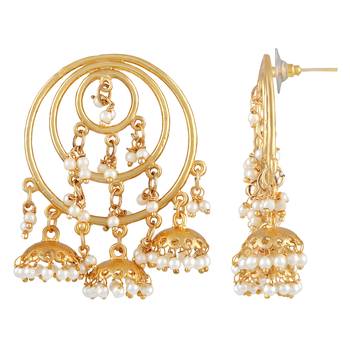 Modern Gold Plated Jhumki Earring For Women 3