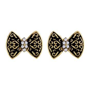 Eye Catchy Butterfly Shape Gold Plated Stud Earring For Women 1