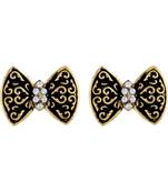 Eye Catchy Butterfly Shape Gold Plated Stud Earring For Women