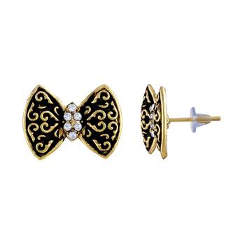 Eye Catchy Butterfly Shape Gold Plated Stud Earring For Women 3