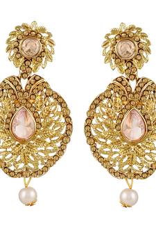Exquitely Pear Shape Gold Plated Dangle Earring For Women