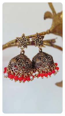 Copper earrings 1