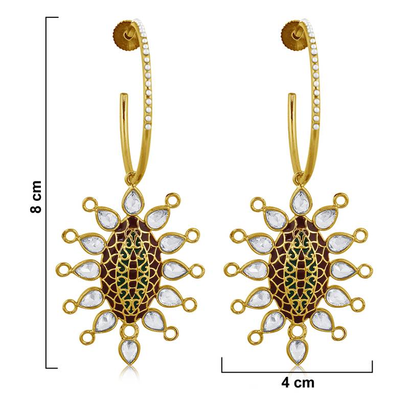 Multicolor diamond earrings