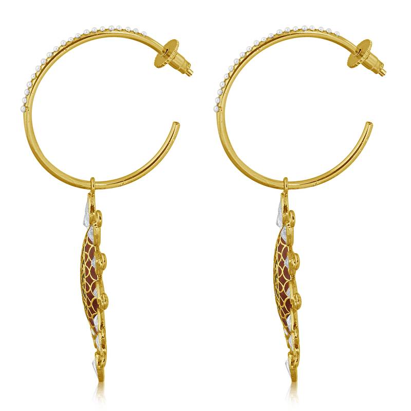 Multicolor diamond earrings