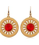 Red diamond earrings