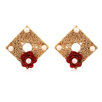 Multicolor diamond earrings 1