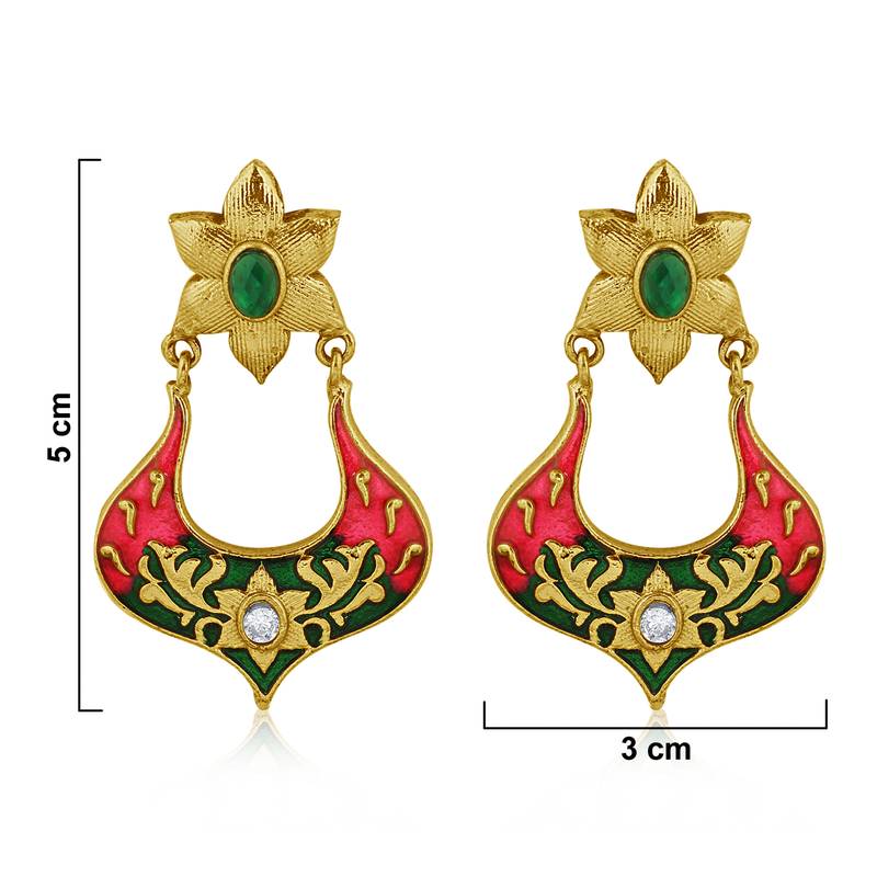 Multicolor diamond earrings