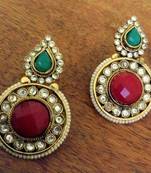 multicolor Pearl danglers-drops