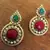multicolor Pearl danglers-drops