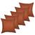Texture Cushion Cover ( Pack of - 5, 45 x 45 cm, Orange )