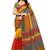 Multicolor printed super net saree with blouse