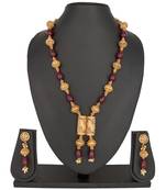 Maroon diamond necklace-sets