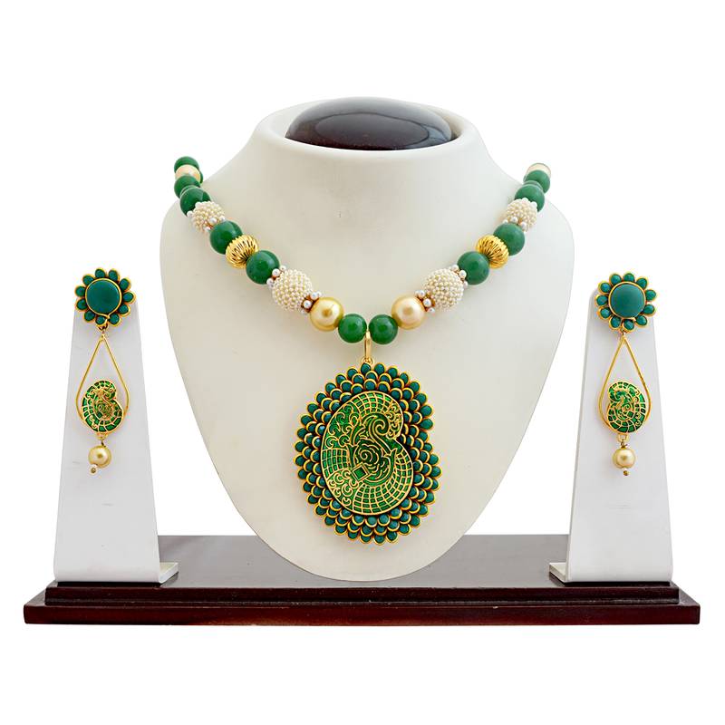 Green Pearl Necklace Sets MK Jewellers 2583488