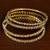 Gold Plated Cubic Zirconia Stone Embellished American Diamond Designer Bangles for Women