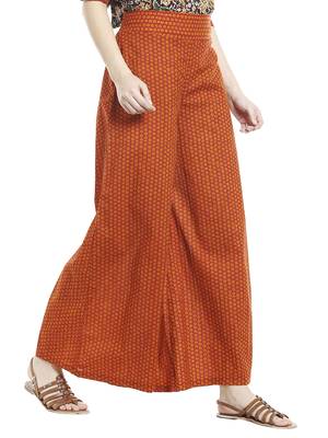 Rust Dots Printed Palazzo 3