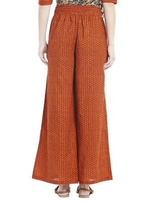 Rust Dots Printed Palazzo 4