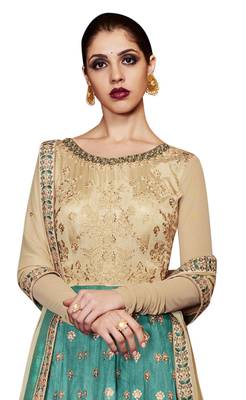 Multi coloured Dupion Silk semi stitched ethnic suits 2