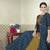 Blue coloured crepe semi stitched ethnic suits