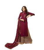 Violet embroidered art silk salwar