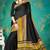 Black printed bhagalpuri saree with blouse