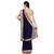 Navy blue embroidered georgette saree with blouse