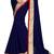 Navy blue embroidered georgette saree with blouse