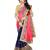Navy blue embroidered georgette saree with blouse
