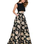 Multicolor Printed Satin Semi Stitched Lehenga