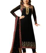 Black embroidered georgette salwar