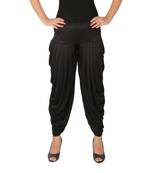 Black plain Lycra free size patialas pants