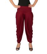 Pink plain Lycra free size patialas pants