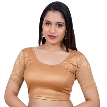 Gold Lycra Palin readymade blouse 1
