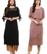 multicolor faux crepe printed kurti