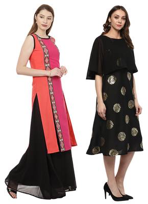 multicolor faux crepe printed kurti 2