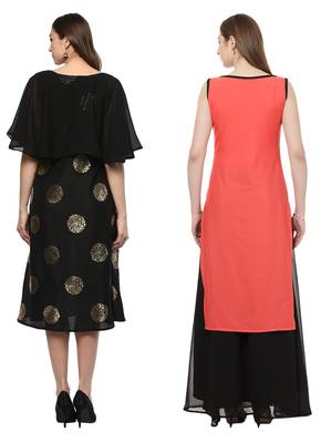 multicolor faux crepe printed kurti 3