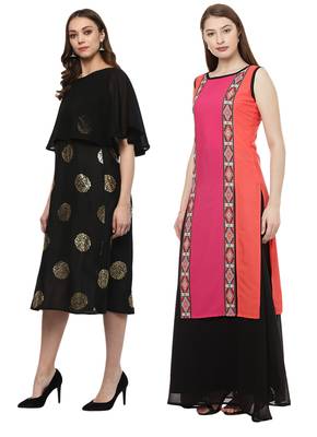 multicolor faux crepe printed kurti 4