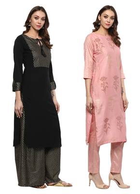 multicolor faux crepe printed kurti 4