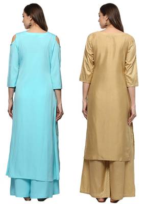multicolor faux crepe printed kurti 3