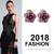 Purple cubic zirconia earrings