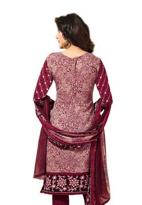 Multicolor Printed Synthetic Unstitched Salwar With Dupatta 3
