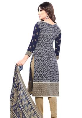 Multicolor Printed Synthetic Unstitched Salwar With Dupatta 3