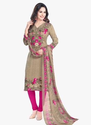 Multicolor Printed Synthetic Unstitched Salwar With Dupatta 2